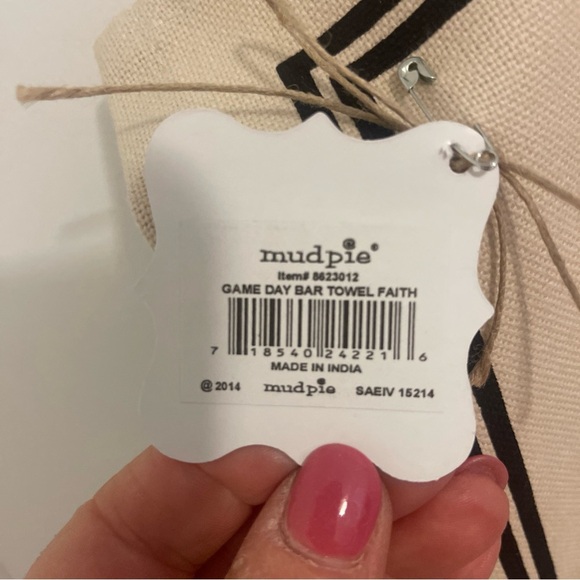 Mud Pie Tan and Black grain bar Towels for Bar NWT - Picture 3 of 3